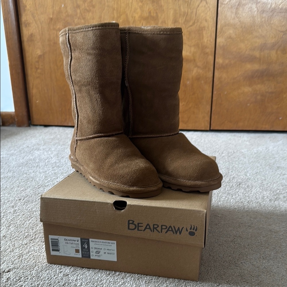 BearPaw Elle Tall Youth Boots in Hickory